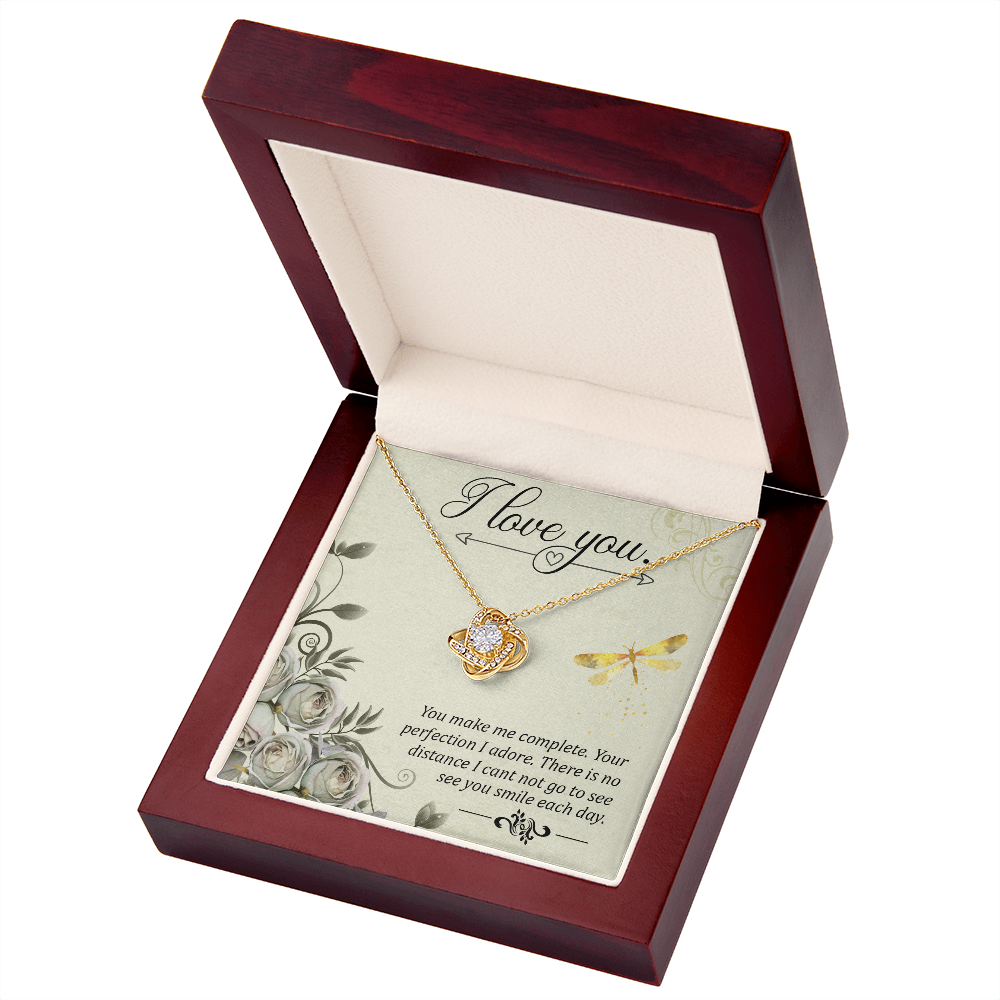To My Girlfriend I love you Infinity Knot Necklace Message Card-Express Your Love Gifts