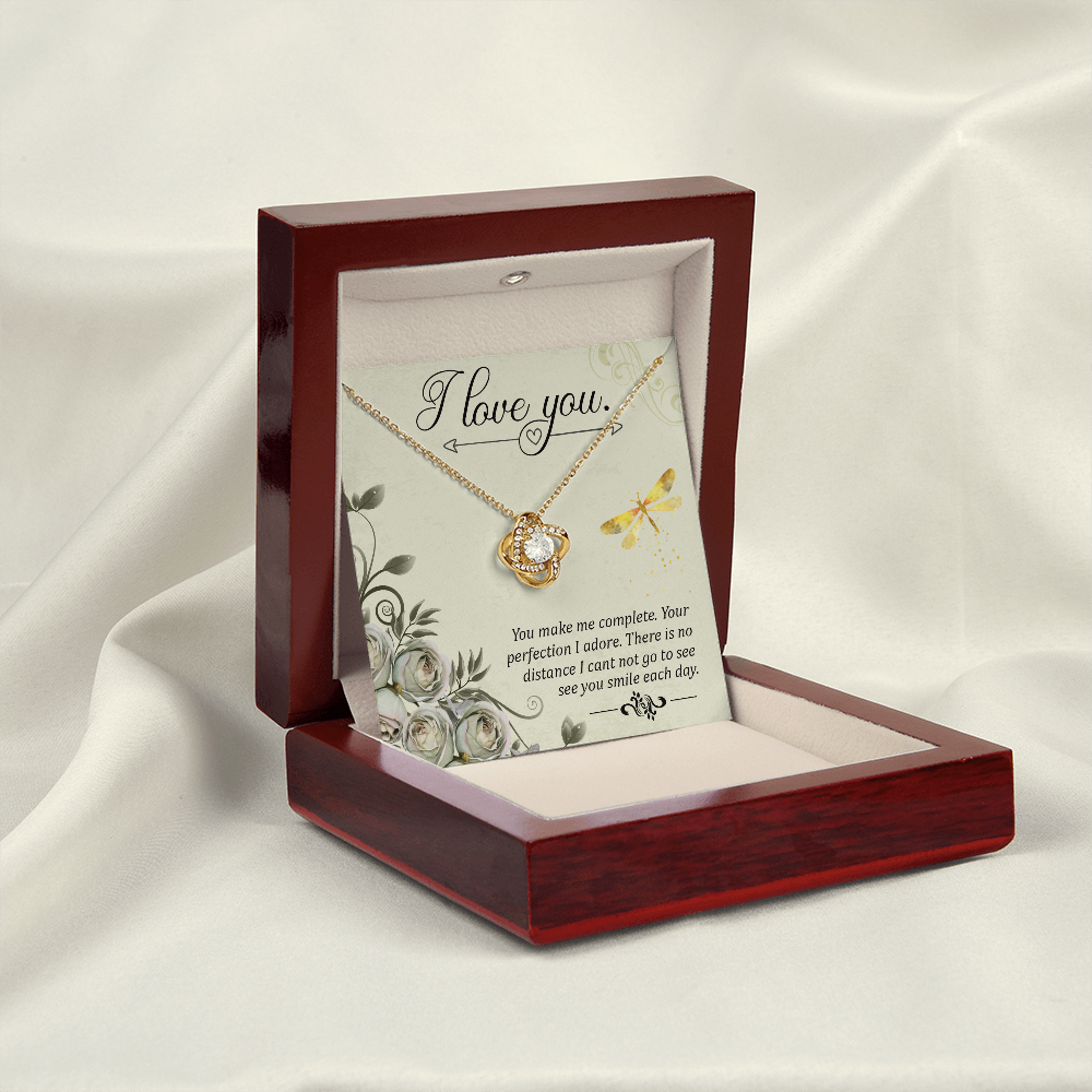 To My Girlfriend I love you Infinity Knot Necklace Message Card-Express Your Love Gifts
