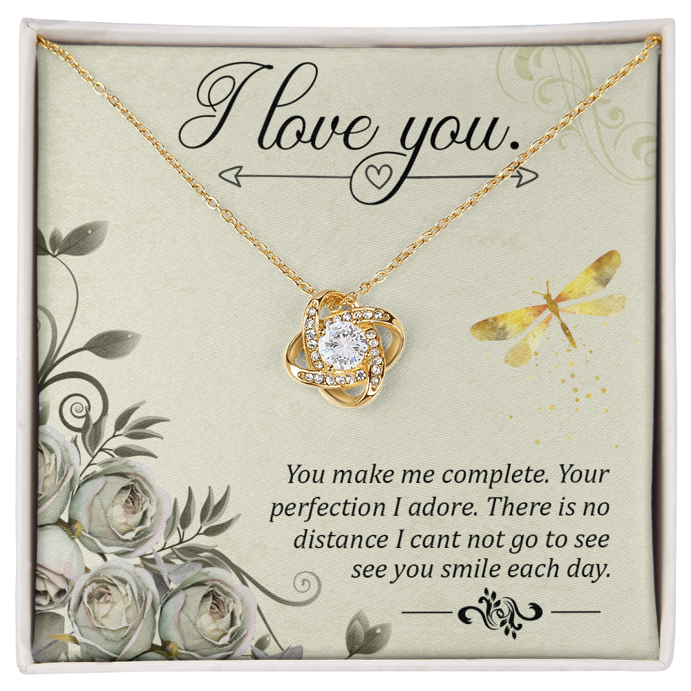 To My Girlfriend I love you Infinity Knot Necklace Message Card-Express Your Love Gifts