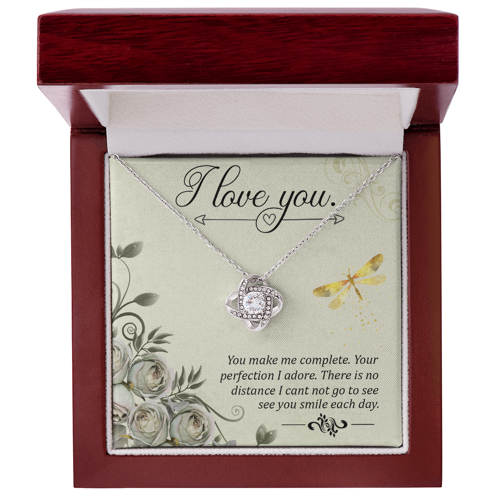 To My Girlfriend I love you Infinity Knot Necklace Message Card-Express Your Love Gifts