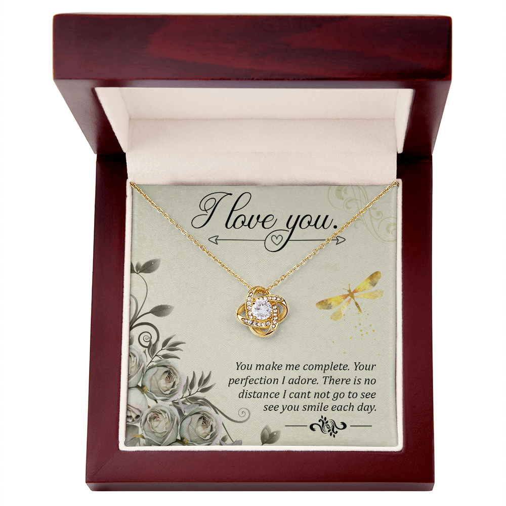 To My Girlfriend I love you Infinity Knot Necklace Message Card-Express Your Love Gifts
