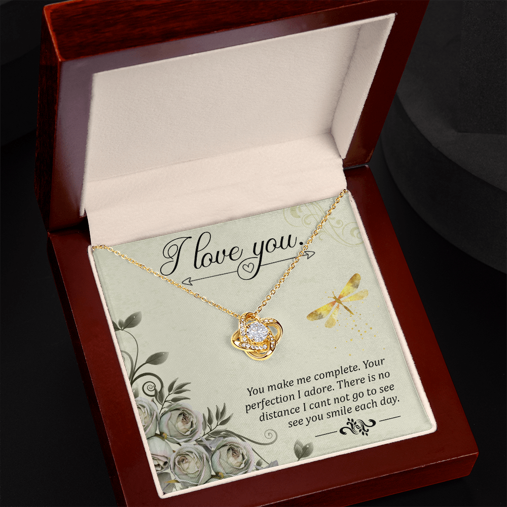To My Girlfriend I love you Infinity Knot Necklace Message Card-Express Your Love Gifts