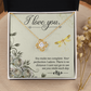 To My Girlfriend I love you Infinity Knot Necklace Message Card-Express Your Love Gifts