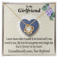 To My Girlfriend I Love You More Every Day Infinity Knot Necklace Message Card-Express Your Love Gifts