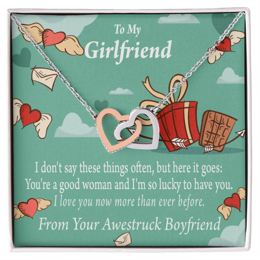 To My Girlfriend I Love You Now More Than Ever Inseparable Necklace-Express Your Love Gifts