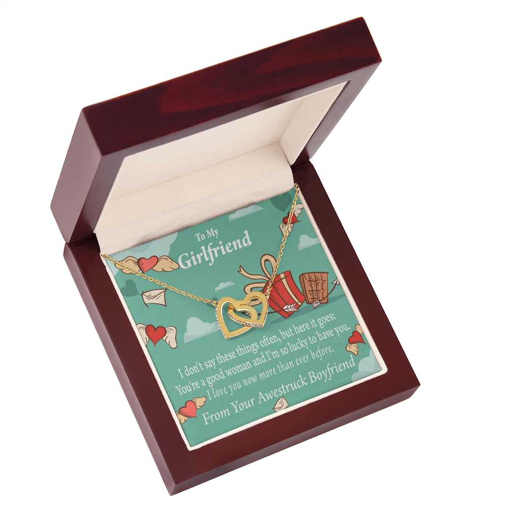 To My Girlfriend I Love You Now More Than Ever Inseparable Necklace-Express Your Love Gifts