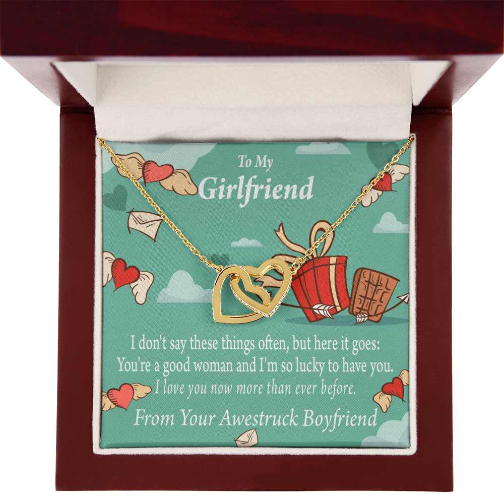 To My Girlfriend I Love You Now More Than Ever Inseparable Necklace-Express Your Love Gifts