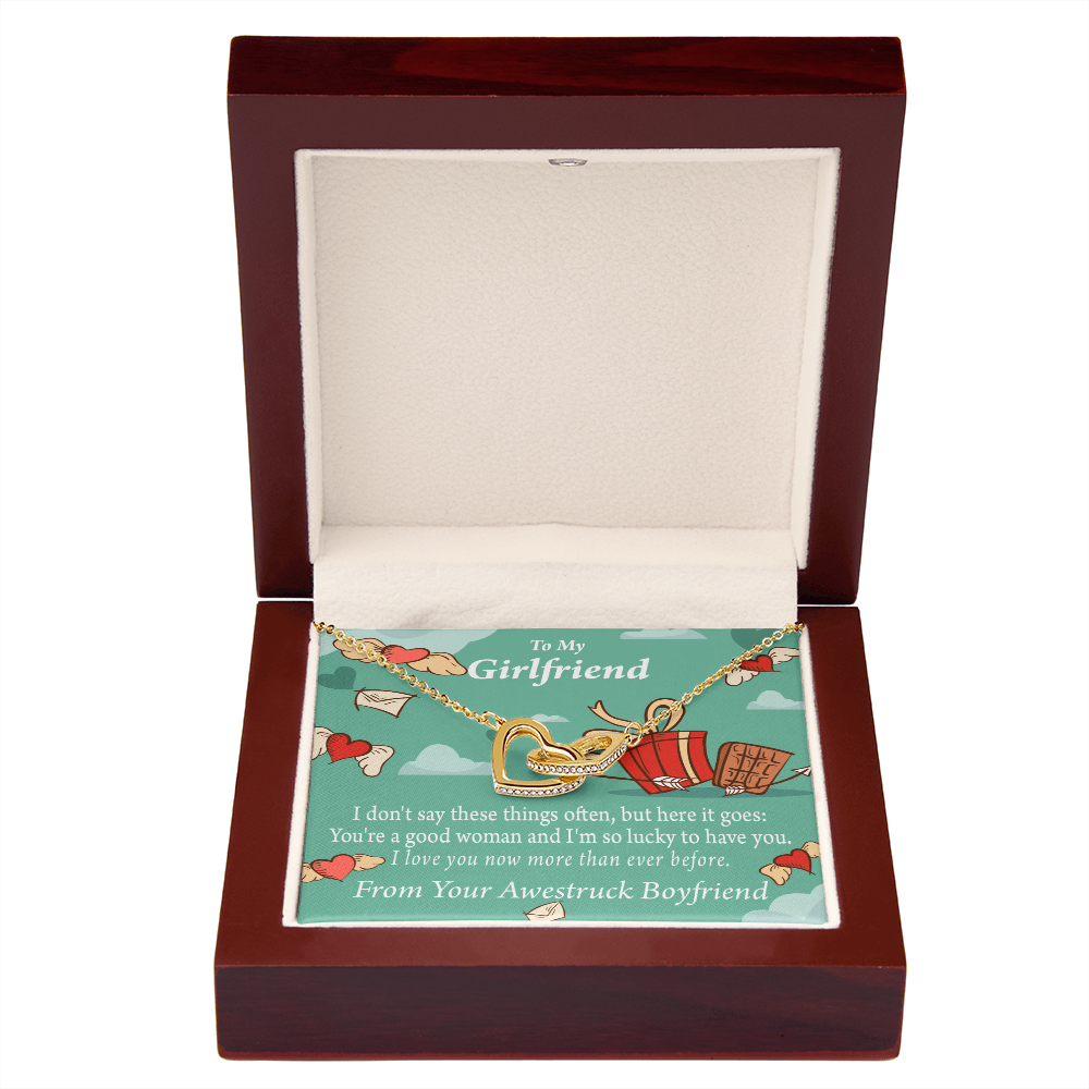 To My Girlfriend I Love You Now More Than Ever Inseparable Necklace-Express Your Love Gifts