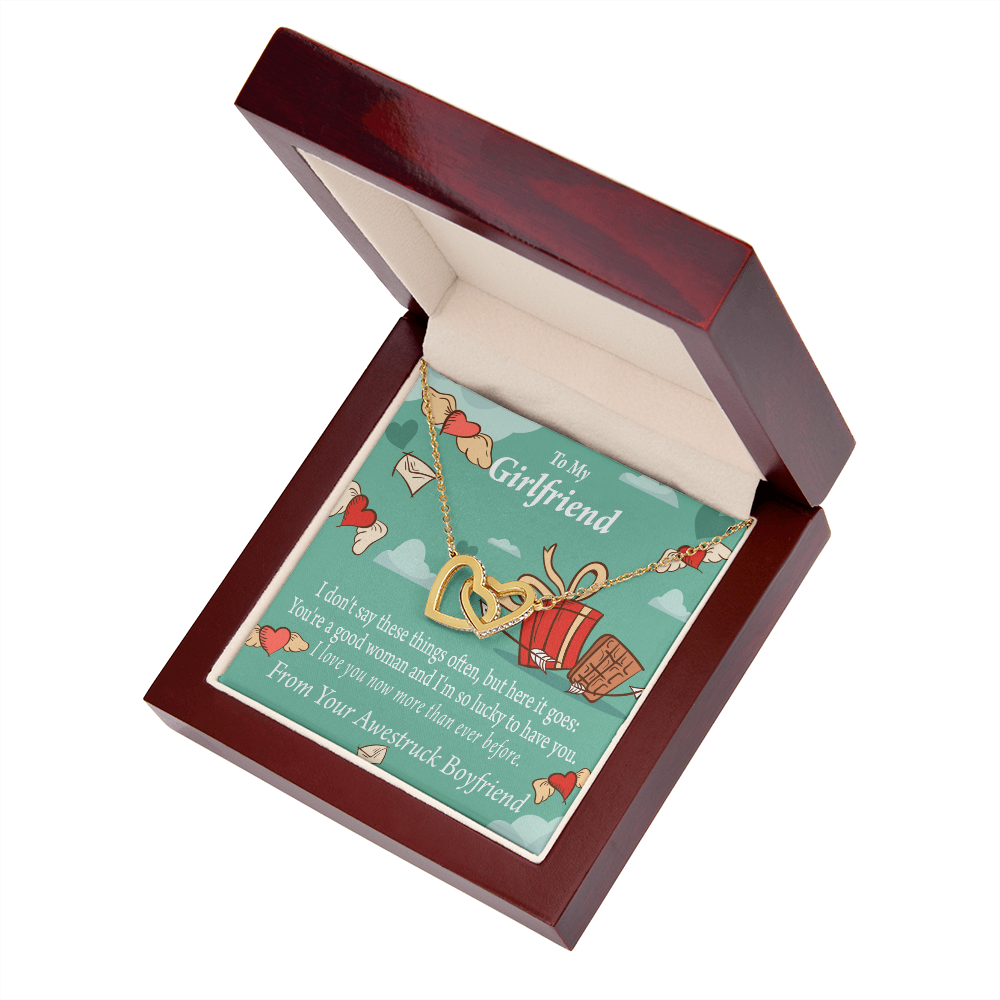 To My Girlfriend I Love You Now More Than Ever Inseparable Necklace-Express Your Love Gifts