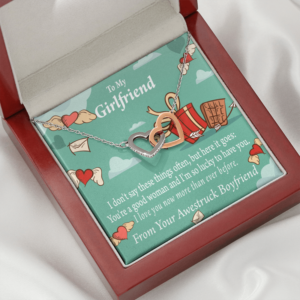 To My Girlfriend I Love You Now More Than Ever Inseparable Necklace-Express Your Love Gifts