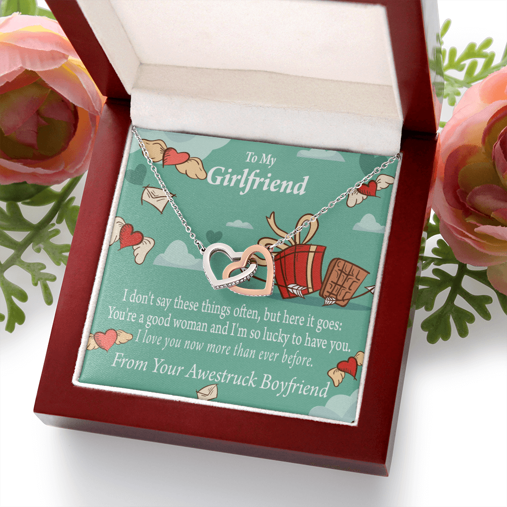 To My Girlfriend I Love You Now More Than Ever Inseparable Necklace-Express Your Love Gifts