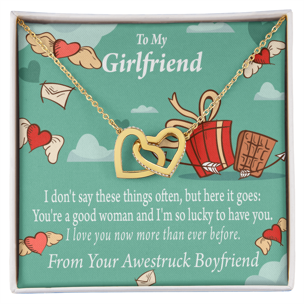 To My Girlfriend I Love You Now More Than Ever Inseparable Necklace-Express Your Love Gifts