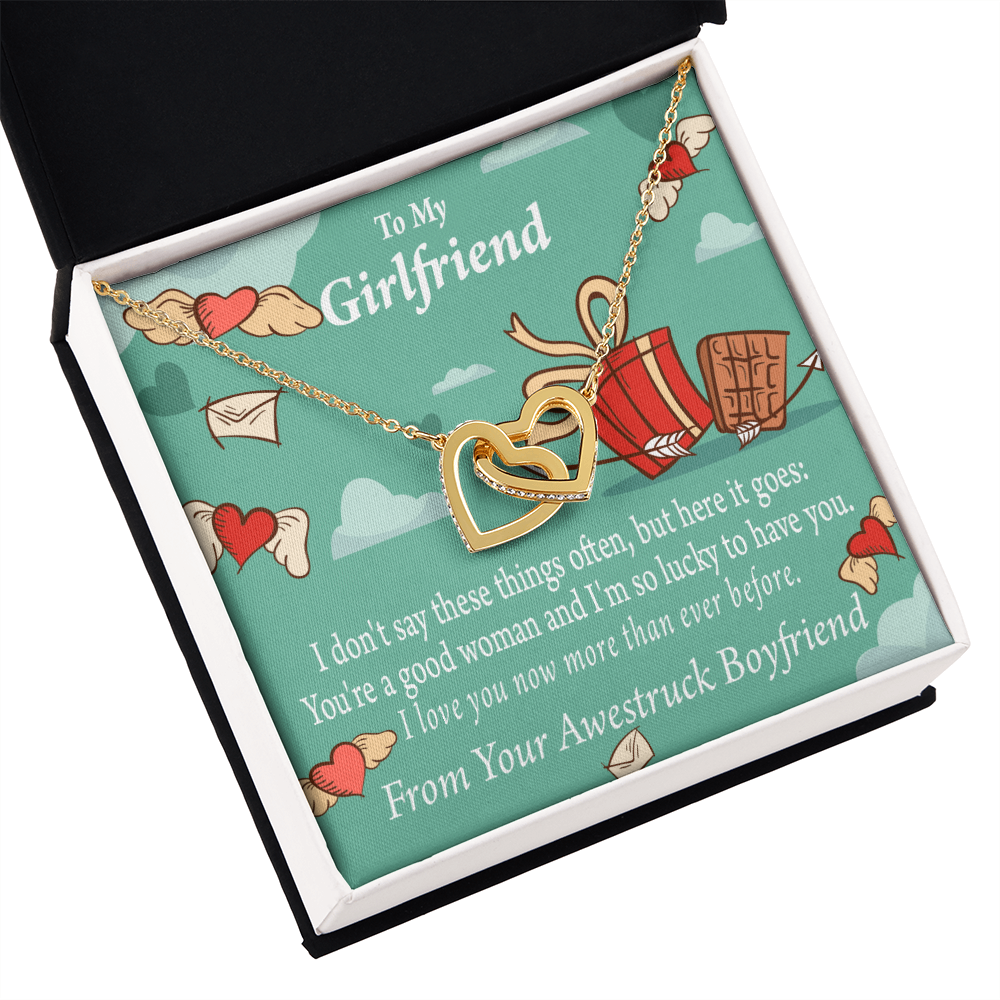 To My Girlfriend I Love You Now More Than Ever Inseparable Necklace-Express Your Love Gifts