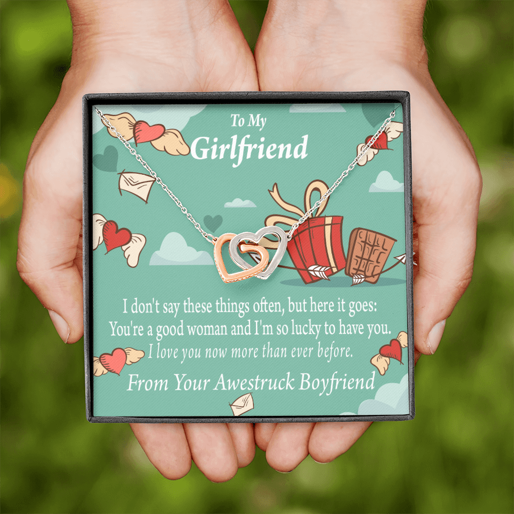 To My Girlfriend I Love You Now More Than Ever Inseparable Necklace-Express Your Love Gifts