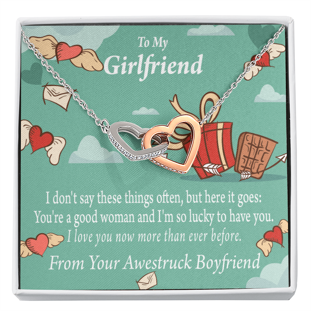 To My Girlfriend I Love You Now More Than Ever Inseparable Necklace-Express Your Love Gifts