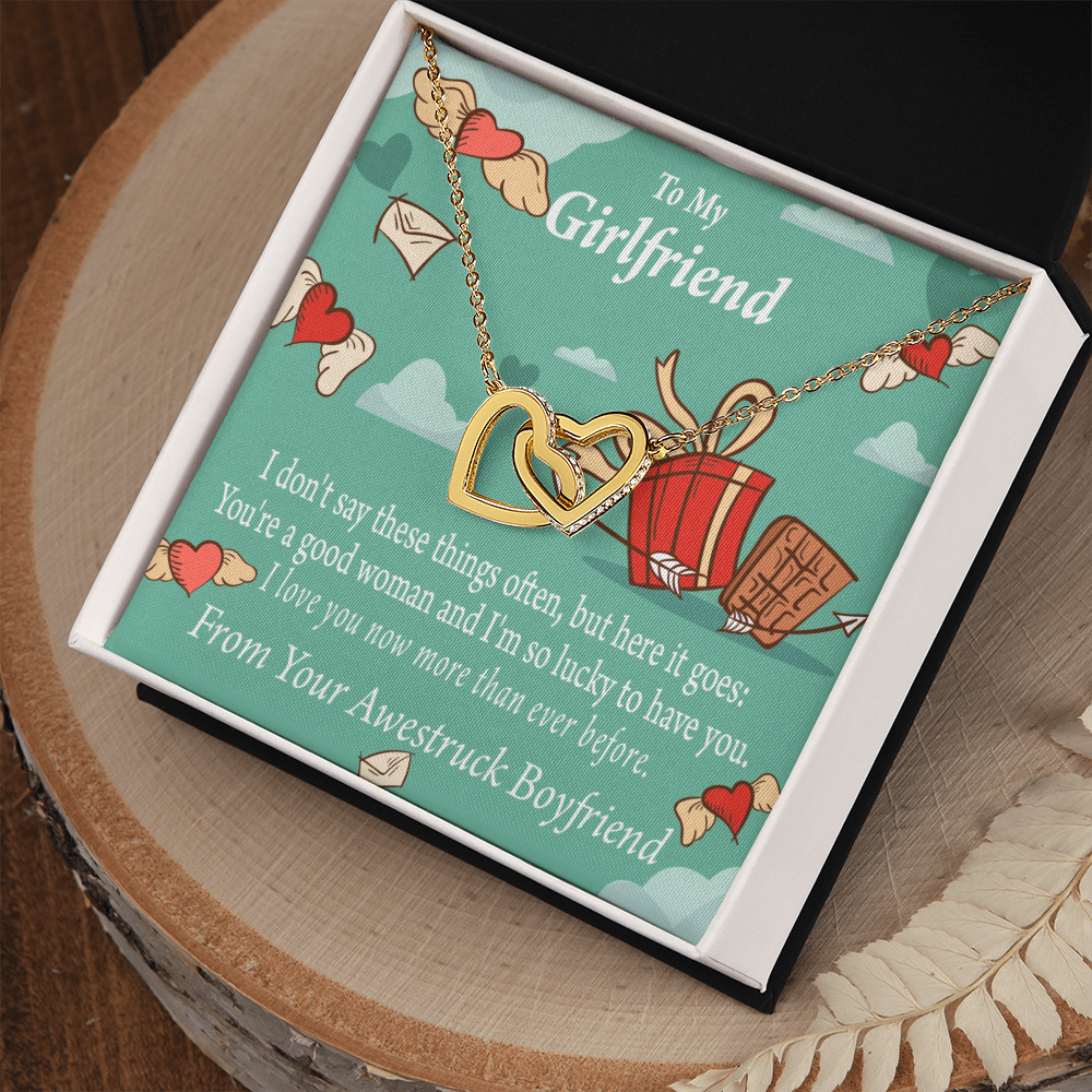 To My Girlfriend I Love You Now More Than Ever Inseparable Necklace-Express Your Love Gifts