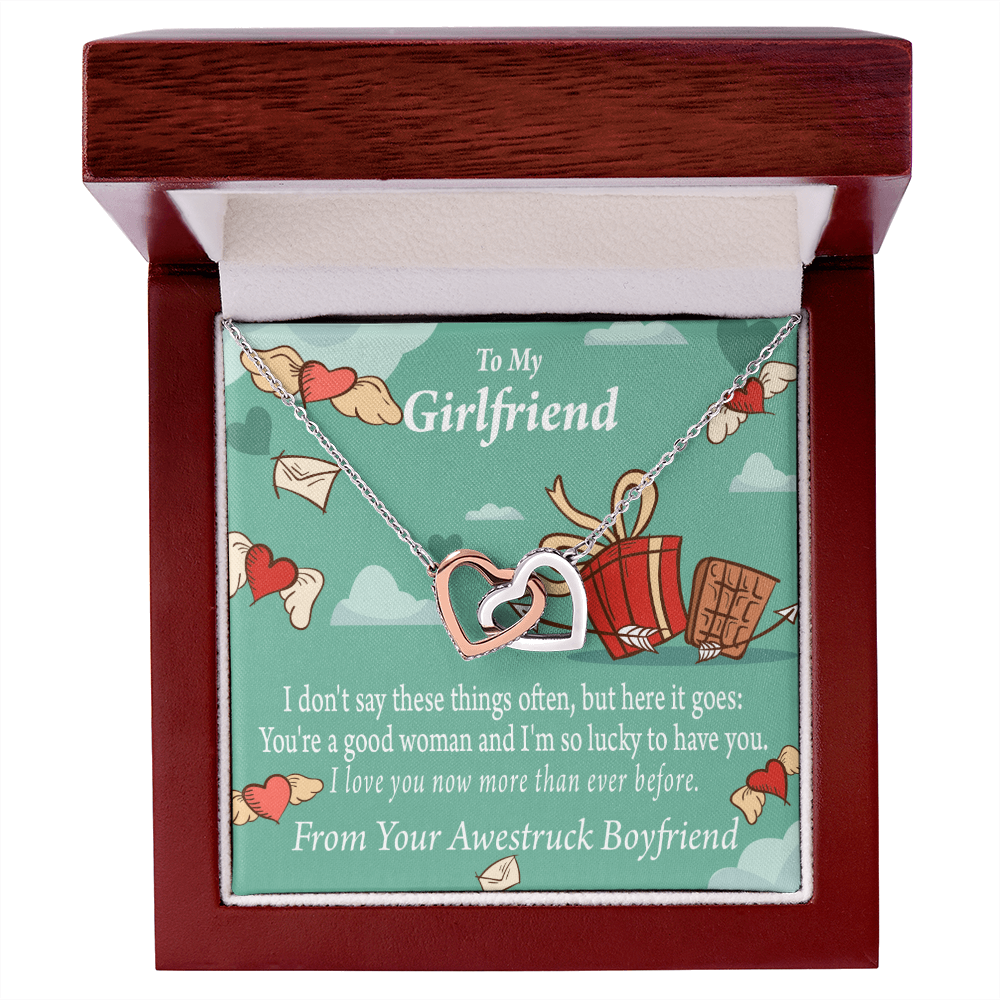 To My Girlfriend I Love You Now More Than Ever Inseparable Necklace-Express Your Love Gifts