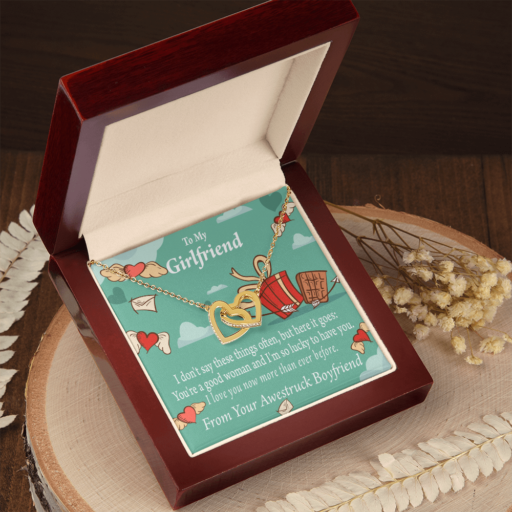 To My Girlfriend I Love You Now More Than Ever Inseparable Necklace-Express Your Love Gifts