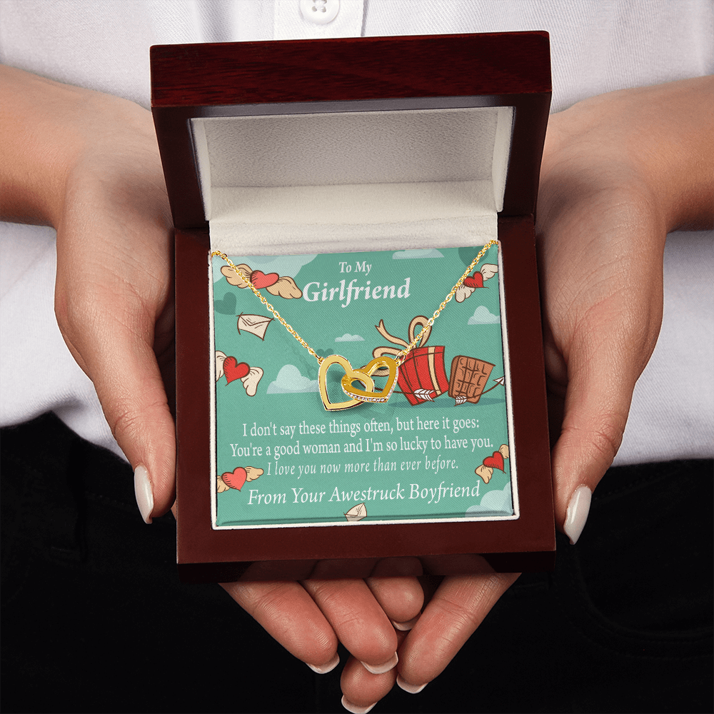 To My Girlfriend I Love You Now More Than Ever Inseparable Necklace-Express Your Love Gifts