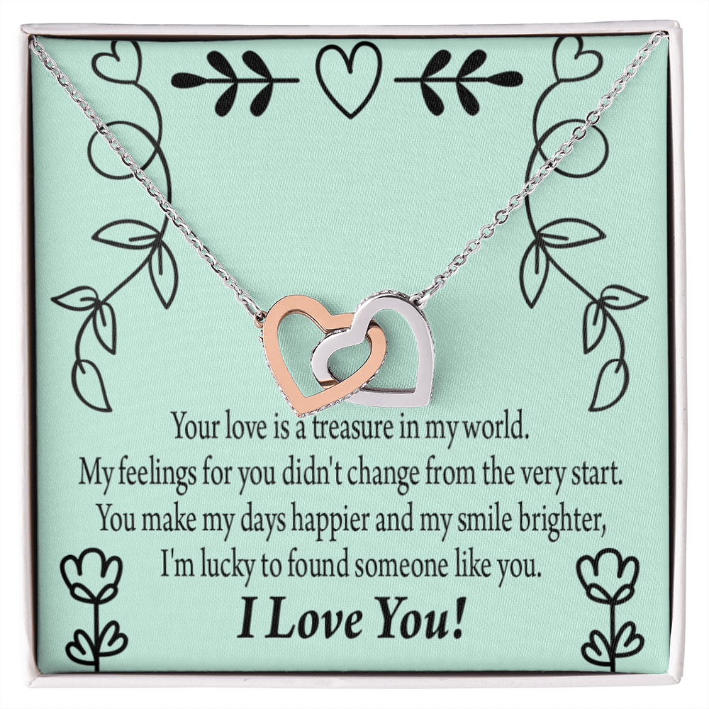 To My Girlfriend I'm Lucky to Found Someone Like You Inseparable Necklace-Express Your Love Gifts