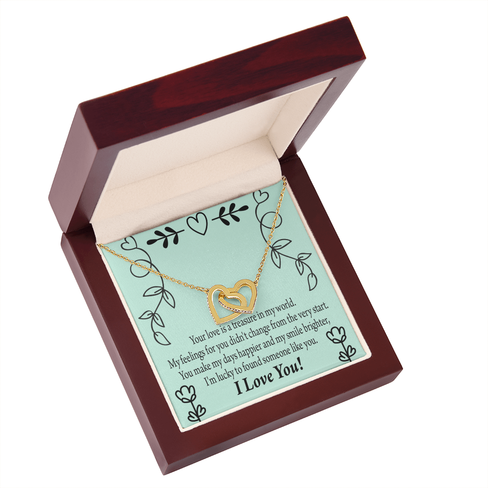 To My Girlfriend I'm Lucky to Found Someone Like You Inseparable Necklace-Express Your Love Gifts
