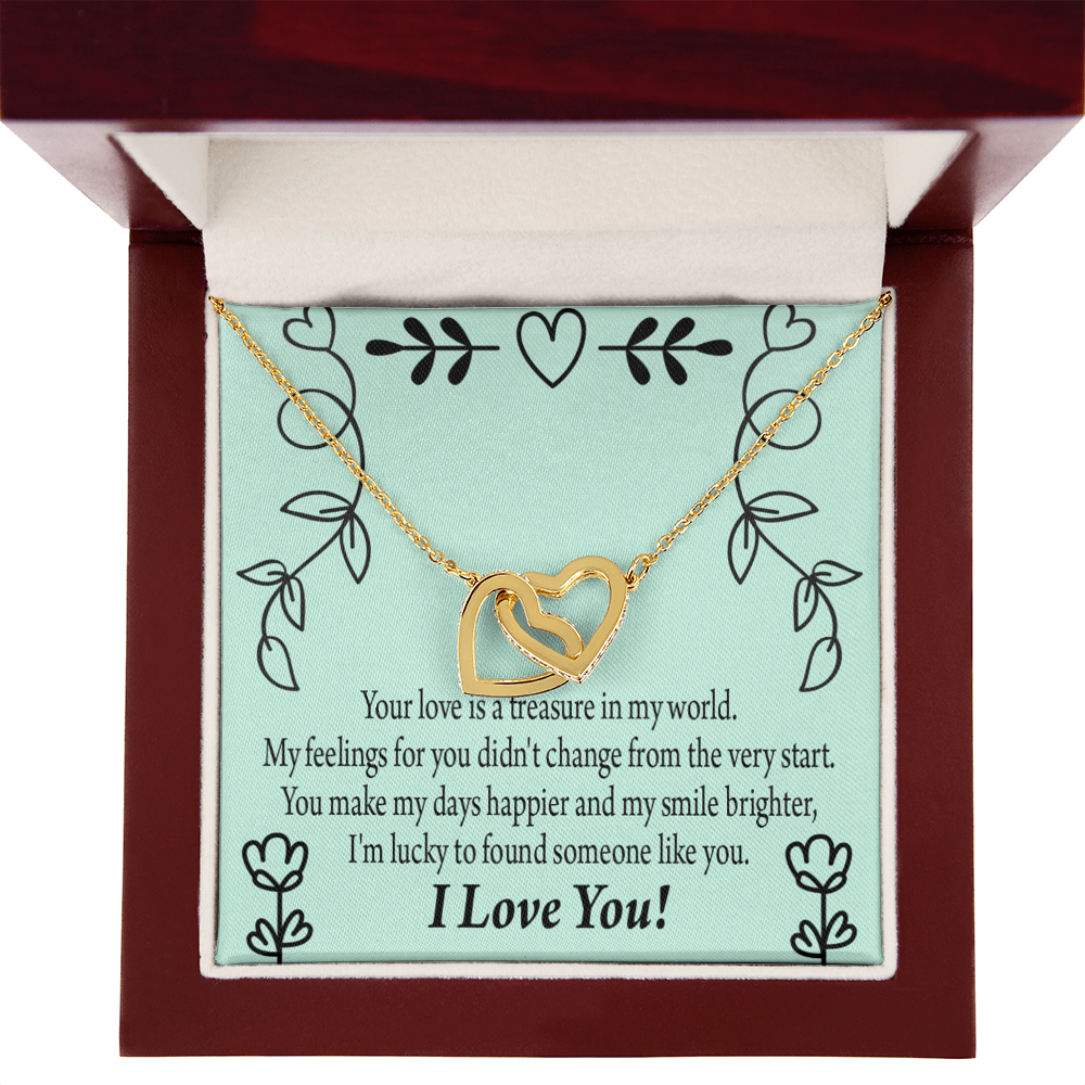 To My Girlfriend I'm Lucky to Found Someone Like You Inseparable Necklace-Express Your Love Gifts