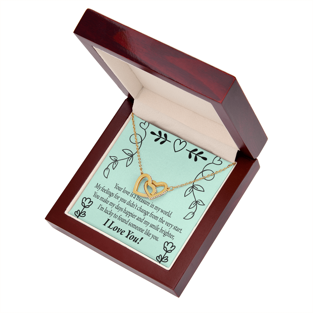 To My Girlfriend I'm Lucky to Found Someone Like You Inseparable Necklace-Express Your Love Gifts
