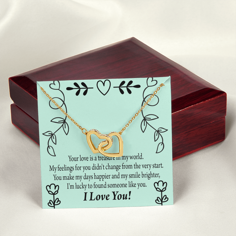 To My Girlfriend I'm Lucky to Found Someone Like You Inseparable Necklace-Express Your Love Gifts