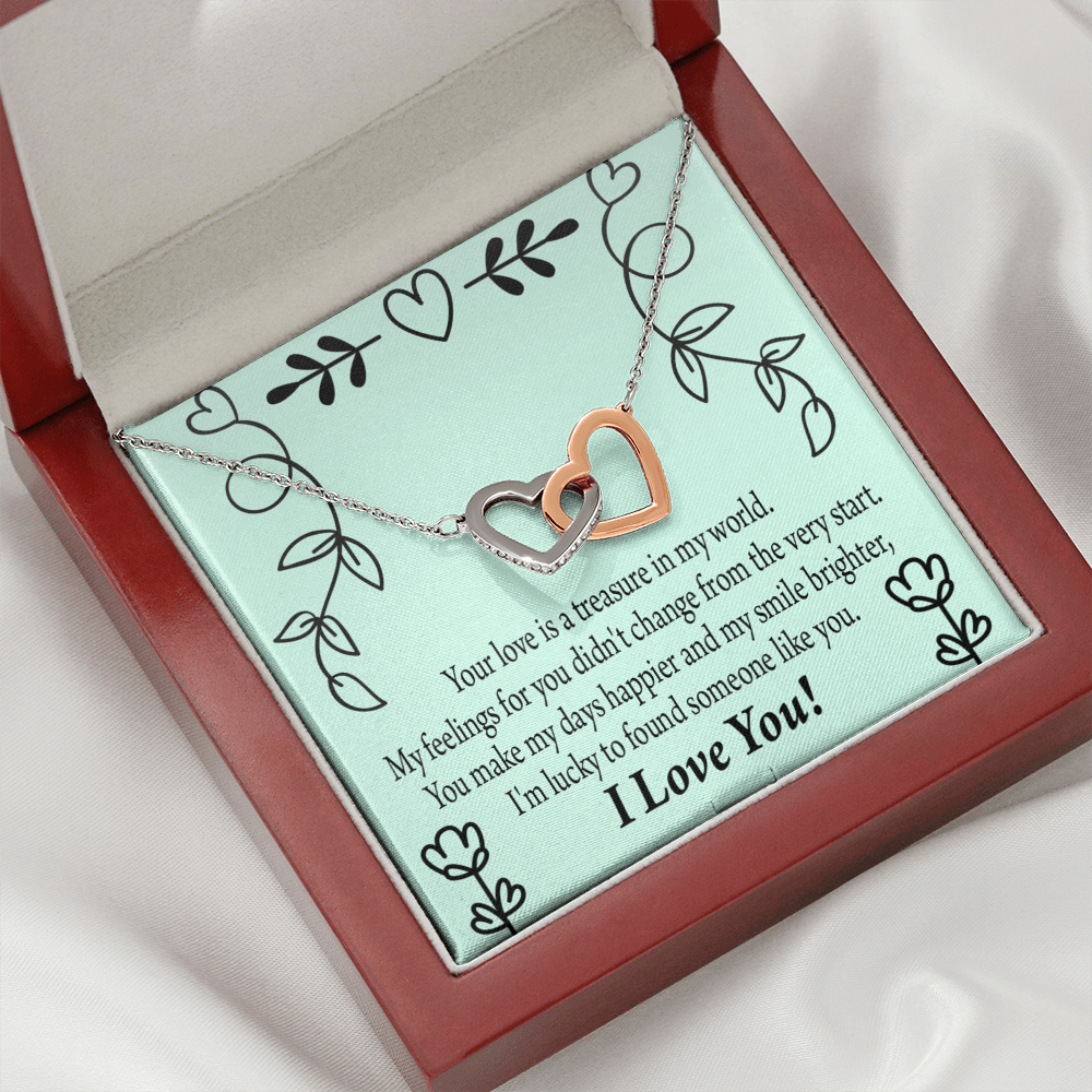 To My Girlfriend I'm Lucky to Found Someone Like You Inseparable Necklace-Express Your Love Gifts