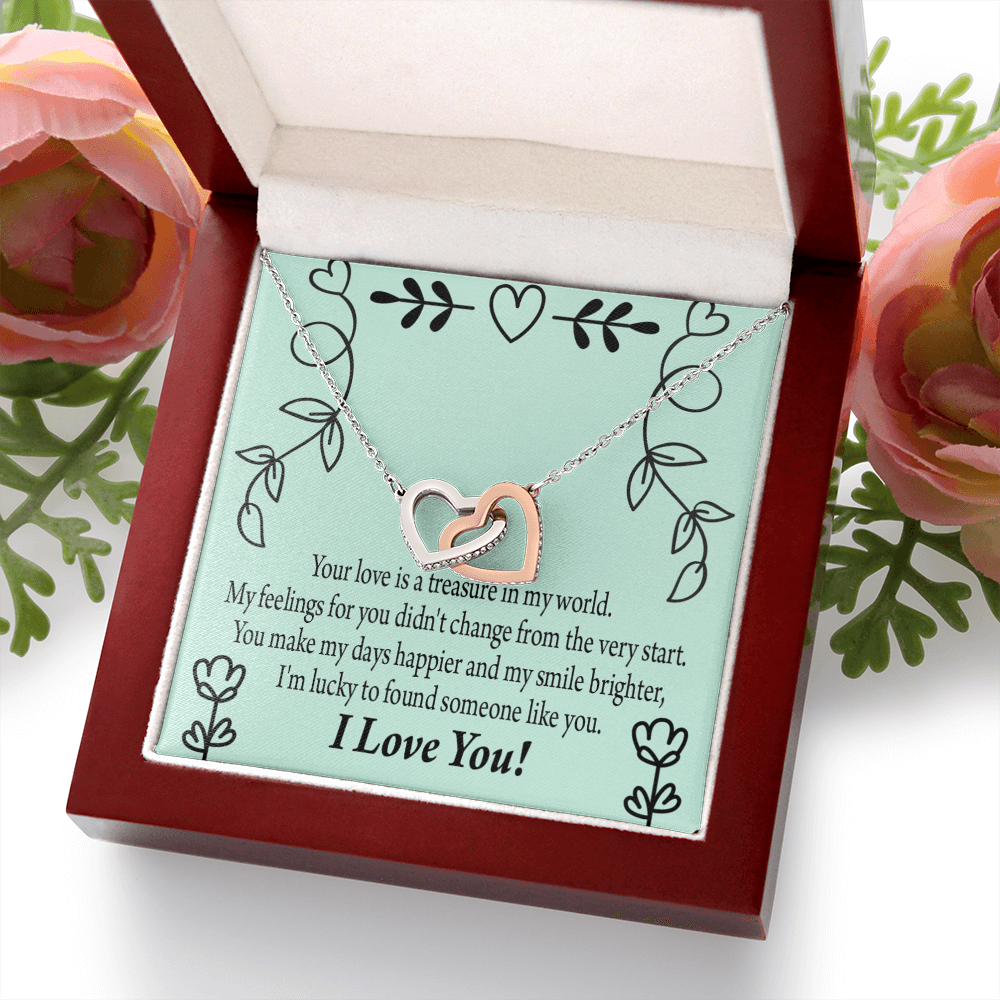 To My Girlfriend I'm Lucky to Found Someone Like You Inseparable Necklace-Express Your Love Gifts