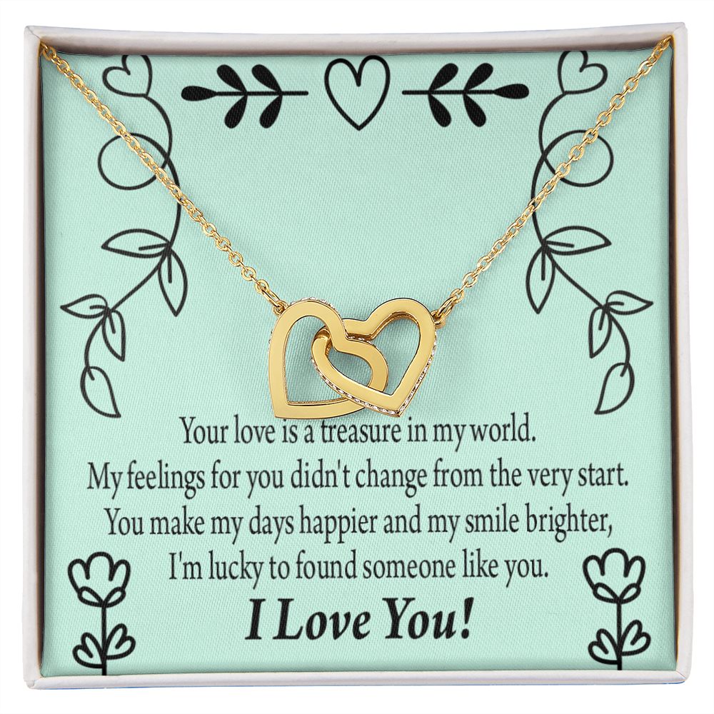 To My Girlfriend I'm Lucky to Found Someone Like You Inseparable Necklace-Express Your Love Gifts