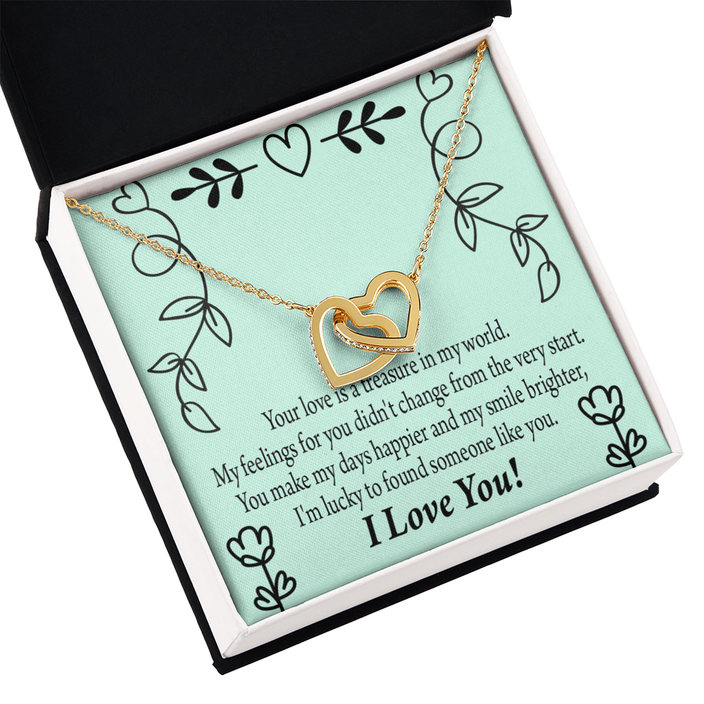 To My Girlfriend I'm Lucky to Found Someone Like You Inseparable Necklace-Express Your Love Gifts