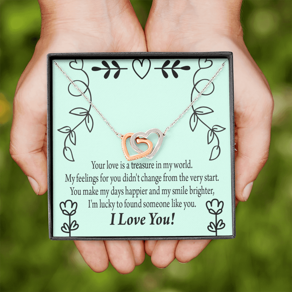 To My Girlfriend I'm Lucky to Found Someone Like You Inseparable Necklace-Express Your Love Gifts