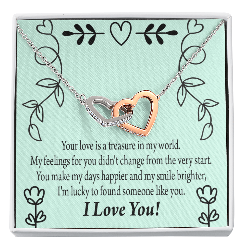 To My Girlfriend I'm Lucky to Found Someone Like You Inseparable Necklace-Express Your Love Gifts