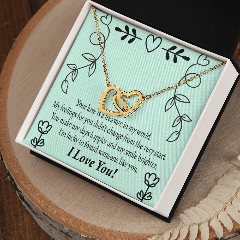 To My Girlfriend I'm Lucky to Found Someone Like You Inseparable Necklace-Express Your Love Gifts