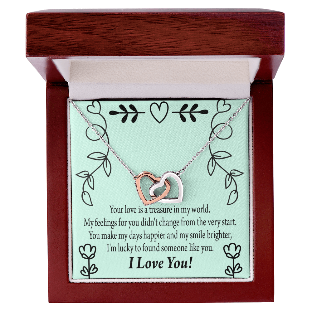 To My Girlfriend I'm Lucky to Found Someone Like You Inseparable Necklace-Express Your Love Gifts