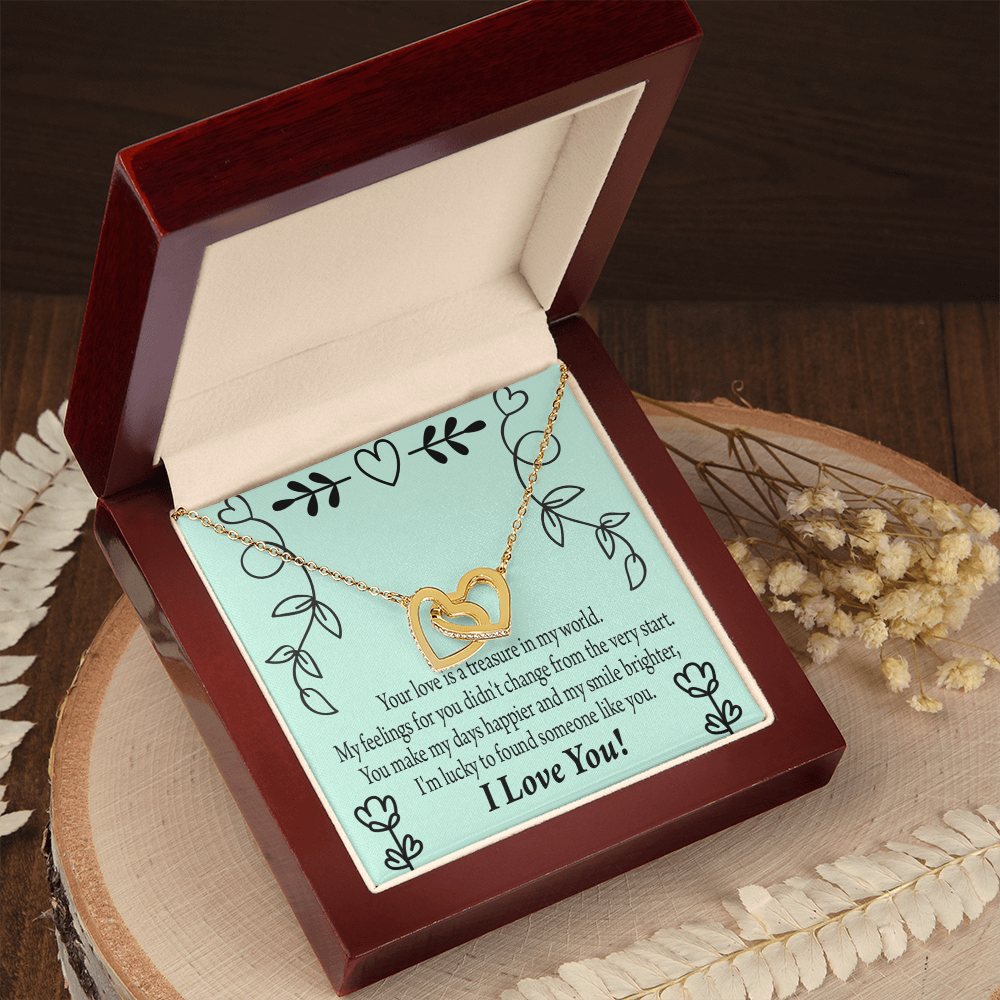 To My Girlfriend I'm Lucky to Found Someone Like You Inseparable Necklace-Express Your Love Gifts