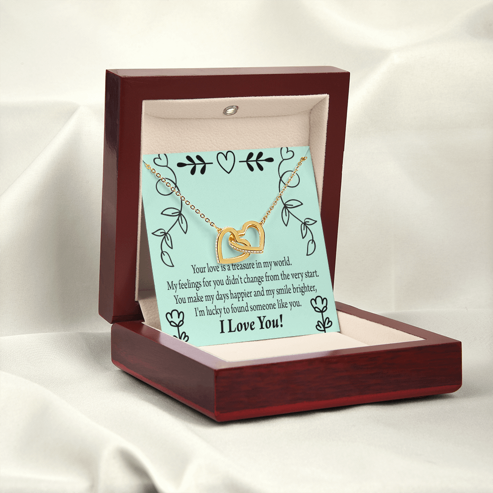 To My Girlfriend I'm Lucky to Found Someone Like You Inseparable Necklace-Express Your Love Gifts