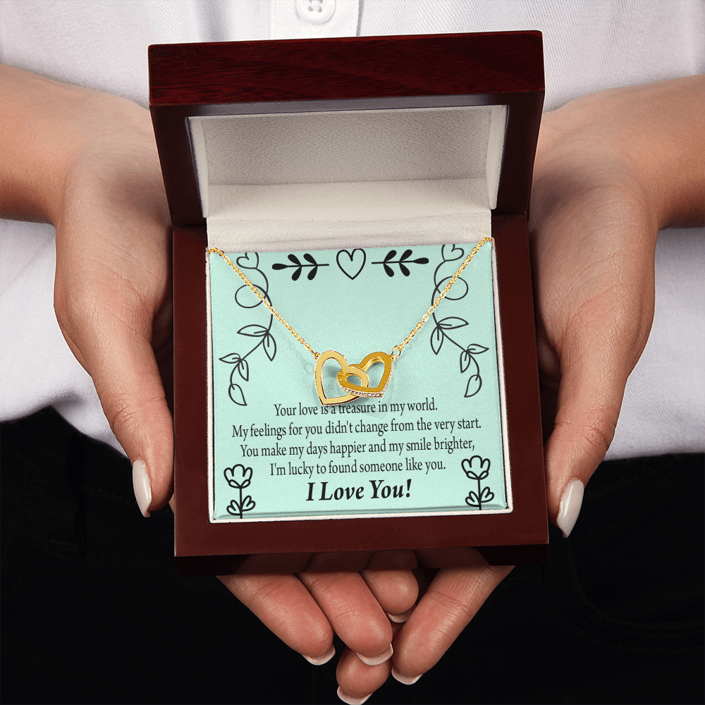 To My Girlfriend I'm Lucky to Found Someone Like You Inseparable Necklace-Express Your Love Gifts