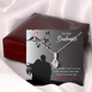 To My Girlfriend I Miss You Loads Alluring Ribbon Necklace Message Card-Express Your Love Gifts