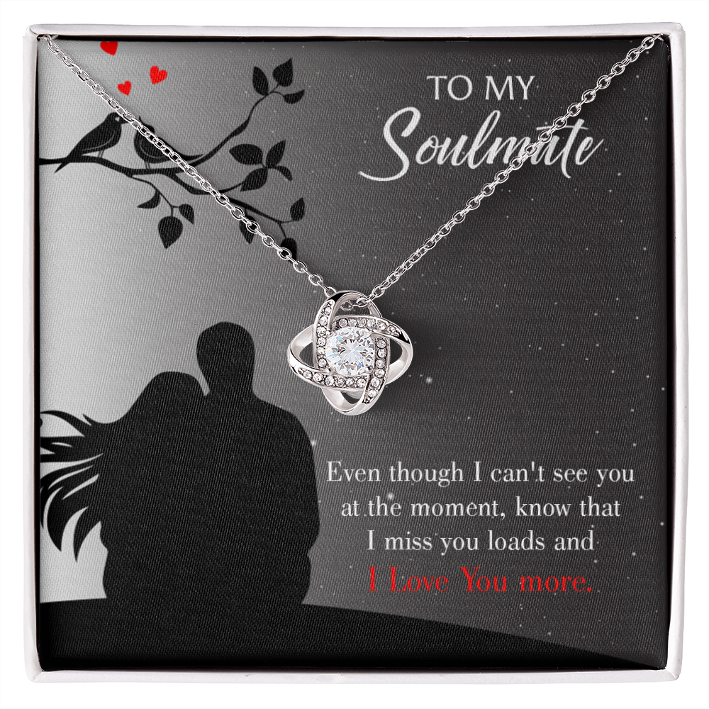 To My Girlfriend I Miss You Loads Infinity Knot Necklace Message Card-Express Your Love Gifts
