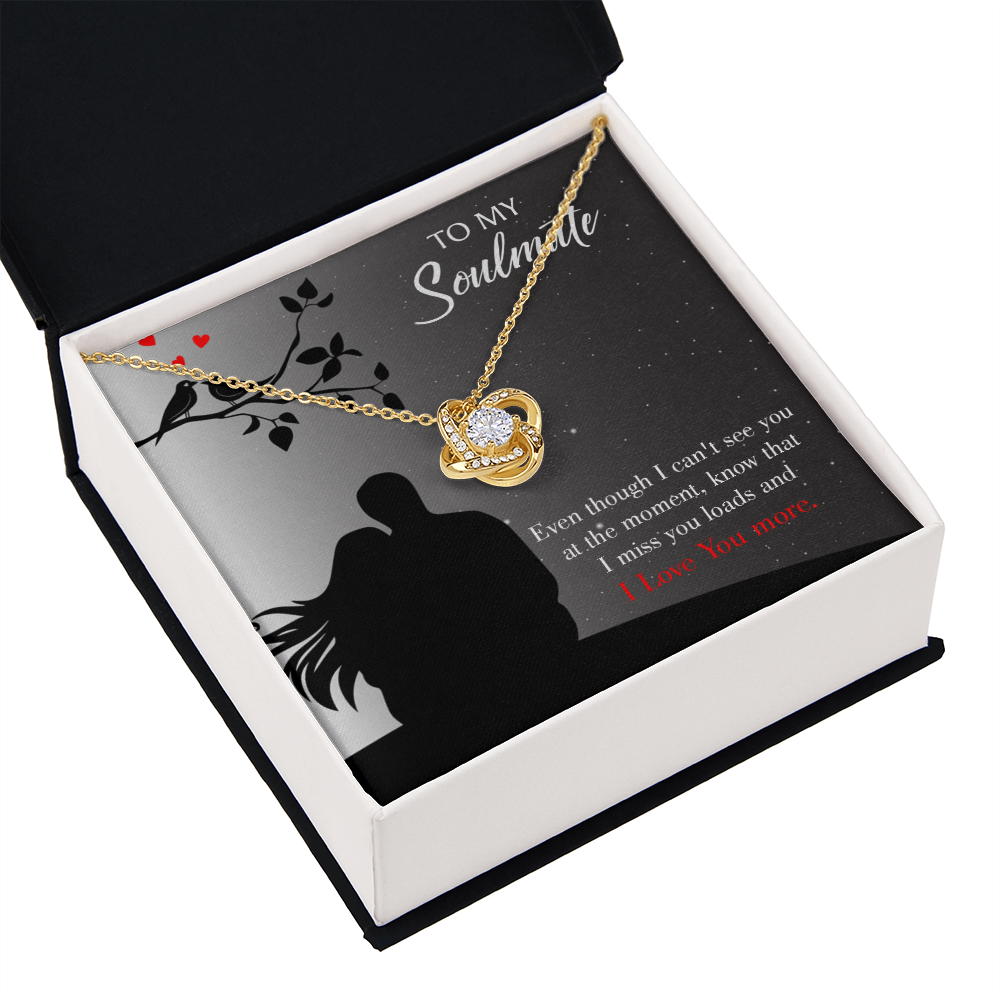 To My Girlfriend I Miss You Loads Infinity Knot Necklace Message Card-Express Your Love Gifts