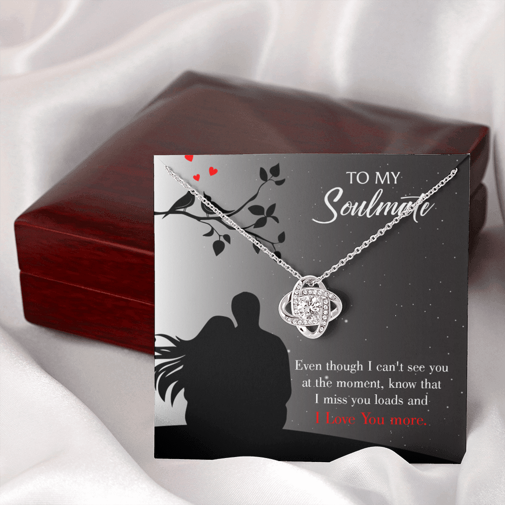To My Girlfriend I Miss You Loads Infinity Knot Necklace Message Card-Express Your Love Gifts