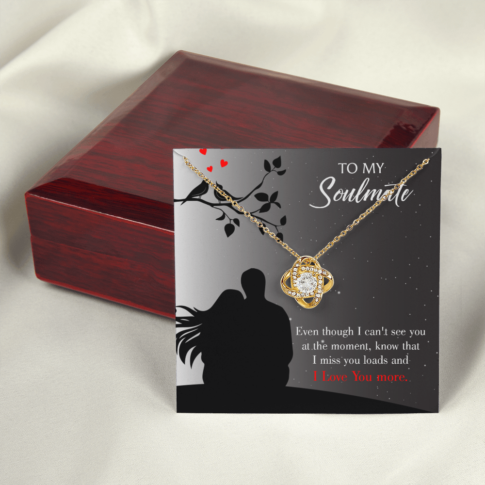 To My Girlfriend I Miss You Loads Infinity Knot Necklace Message Card-Express Your Love Gifts