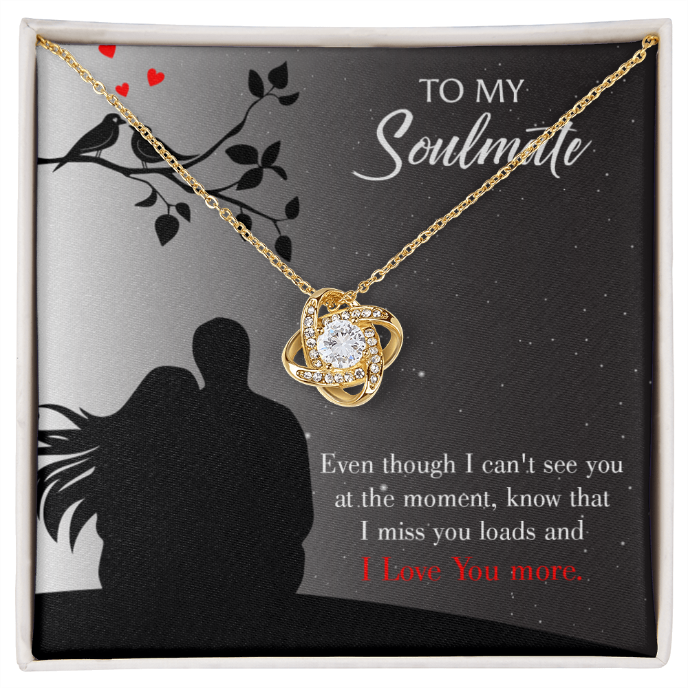 To My Girlfriend I Miss You Loads Infinity Knot Necklace Message Card-Express Your Love Gifts