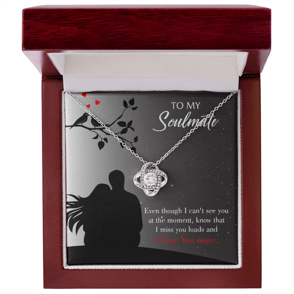 To My Girlfriend I Miss You Loads Infinity Knot Necklace Message Card-Express Your Love Gifts