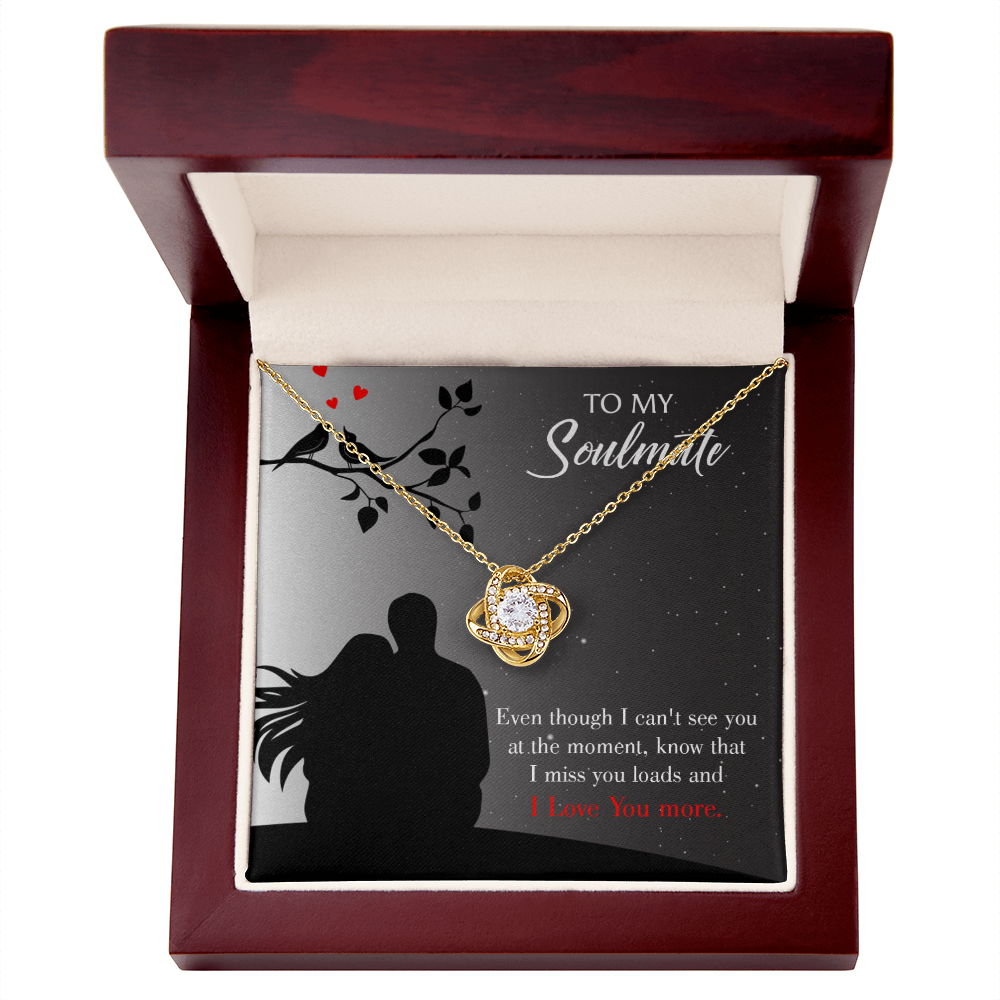 To My Girlfriend I Miss You Loads Infinity Knot Necklace Message Card-Express Your Love Gifts