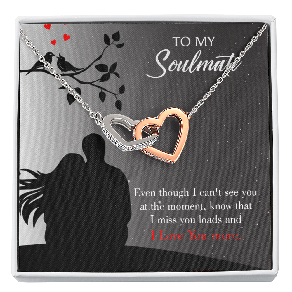 To My Girlfriend I Miss You Loads Inseparable Necklace-Express Your Love Gifts