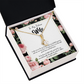 To My Girlfriend I take You Alluring Ribbon Necklace Message Card-Express Your Love Gifts