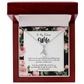 To My Girlfriend I take You Alluring Ribbon Necklace Message Card-Express Your Love Gifts